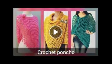 beautiful knitted crochet poncho styles and patterns for women's