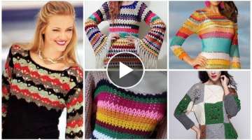 latex trendi designer fashion Crochet Knitting collection of top & Blouse Designes for young girl...