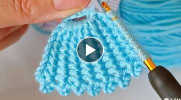 Super Tunisian Knitting krochet örgü fiyonk modeli