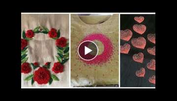 French Knots Embroidery Designs// Design Ideas for churidhar/ kurthi