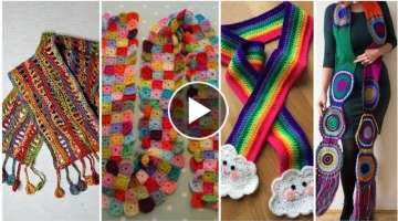 Top trendy ideas for ladies of crochet flowers scarf patterns