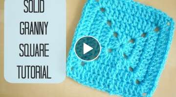CROCHET: How to crochet a solid granny square for beginners | Bella Coco