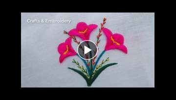 Amazing Flower Embroidery Tutorial, Easy Flower Hand Embroidery Design, Basic Flower Stitch