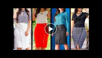 Gorgeous Women Office Wear Casual Pencil Bodycon Skirt and Blouse Designs