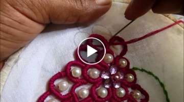 Bullion knot stitch | Hand Embroidery stitches
