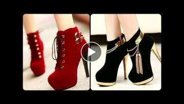 Most beautiful ultra high heel platform Ankle shoes boots designs for women