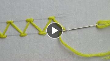 basic hand embroidery tutorial: Chevron Stitch