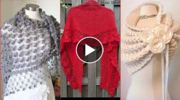 Most stylish &creative crochet knitted bolero lace pattern shawls /Boho fashion circle shrug