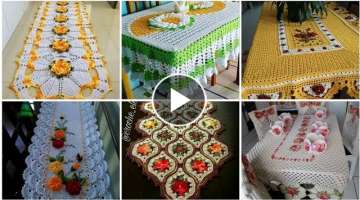 Gorgeous And Classy Crochet Table Runners And Table Cover Designs Patterns