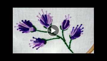 Hand Embroidery : Brazilian Embroidery : Bullion Knot Stitch