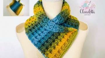 Crochet EASY COWL / Waffle stitch / Beginner