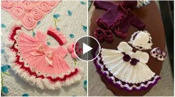 Beautiful and Stylish Baby crochet dress designs or patterns || Top 90 crochet baby dress