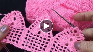 Süper kolay tığ işi örgü model & Super easy crochet knitting pattern