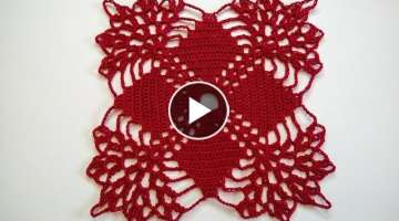 Crochet Square Pattern | Crochet Pattern Step by Step. | Crochet Table Cover | Thalposh