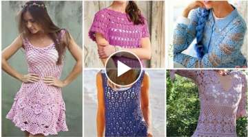 Trendy designer crochet knitted bolero lace pattern women fashion vest blouse dress/Boho crochet ...