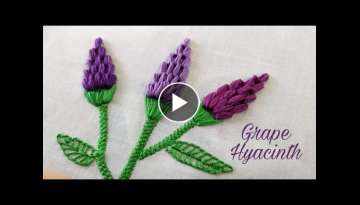 Grape Hyacinth/Cluster Stitch (Hand Embroidery Work)