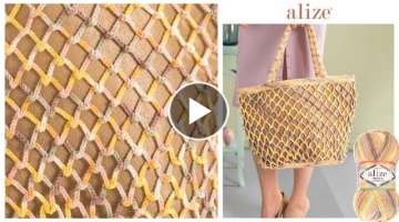 Tığ İşi Hafif ve Kullanışlı Çanta Yapımı - Light and Useful Crochet Bag Tutorial
