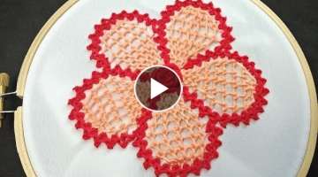 Hand Embroidery | Fantasy Flower Stitch | Brazilian Embroidery Rose | Raised Chain Stitch Tutoria...