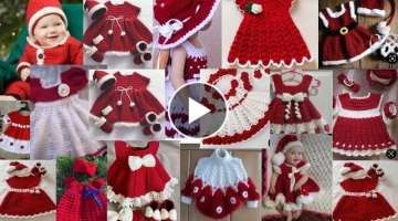 Crochet Christmas Baby Dress Pattern|| Free Crochet baby Christmas dress patterns #christmas #dre...