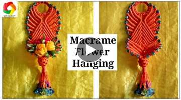 Easy Macrame flower wall hanging design #6