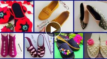 New Elegant handmade crochet summer shoes slippers pattern for womens wear