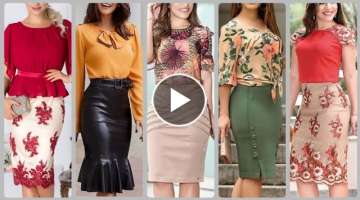 Top 50 Attractive & Fabulous Office Wear High Waisted Pencil Skirt Outfits Ideas For Business Wom...