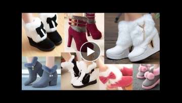 Most Attractive Warm boots for girl| New Arrival heels shoes| सर्दी के मौसम...