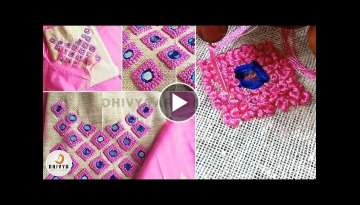 hand embroidery french knot | normal needle stitch | embroidery designs on kurti | pearl work | #...