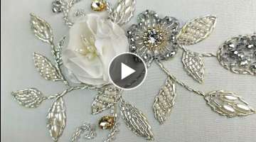 Beaded Embroidery | Hand Embroidery and nice Beads Work | Watch the design !! DIY HOME
