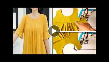 the Best design and sewing neck with pintucks Beautiful : sewing Tips and tricks / sewing tutoria...