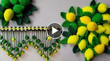 नींबू तोरन????Lemon Toran design I Crochet lemons I Full Tutorial video in hind...