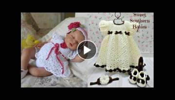 knitted/crochet stylish baby girls dresses pattern #crochet ideas
