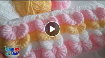 Cómo tejer en punto chongo o moño en 3D tejido a crochet //How to crochet a 3D chongo stitch ??...