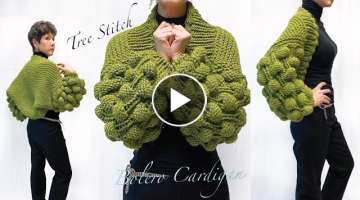 KNITTING HANDS-니팅핸즈 : (ENG)#1 How to Knit Tree Stitch Bolero Cardigan, 트리스티치 �...