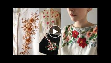 hand embroidery designs for neck | embroidery designs for suits | neck embroidery designs for kur...