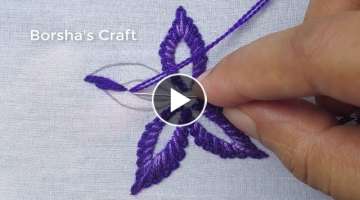 Unique Hand Embroidery - Amazing Flower Embroidery Tutorial for Dresses - Flower Embroidery Desig...