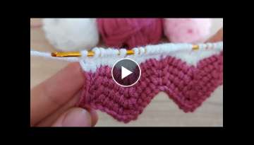 Tunus işi çok kolay örgü battaniye yelek modeli how to crochet tunisian knitting model