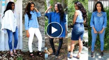 HOW TO STYLE DENIM | Shirts, Jeans, Skirts, Dresses| Spring/Summer Lookbook 2015