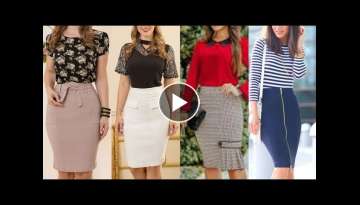 Daily office wear skirts with top designs ideas 2021-22