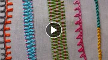 HAND EMBROIDERY STITCHES TUTORIAL FOR BEGINNERS. Part-1