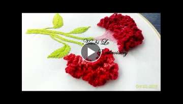 Amazing Realistic Hand Embroidery Flower | Hand Embroidery Tutorial | Flower Embroidery for begin...
