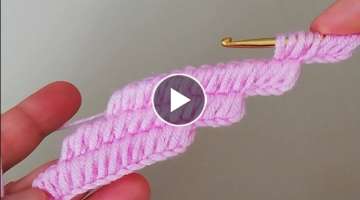 Tunisian Super knitting crochet örgü modeli