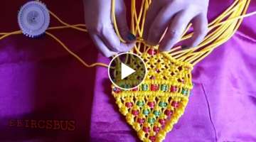 Full making tutorial of Handmade macrame ganpati. Step by step video. DIY Easy Macrame Ganesha.