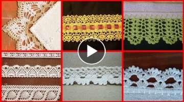 Beautiful Cross Stitch// Hand Crochet patterns // corner table cloth ideas // Crochet Edges ideas...