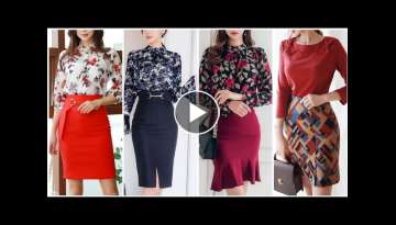 Top Most Trendy And Attractive Office Wear Pencil Skirt Dresses For Business Women 2021