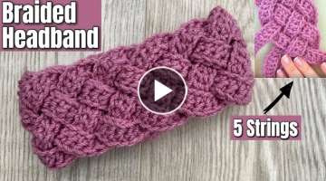 Crochet Braided Headband Tutorial [Crochet Cables] Crochet headband for women #1