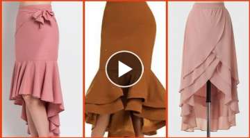 decent & stylish plan frill skirts frill designing /Professional women skirts collection2021
