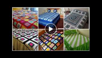 Very attractive crochet badsheet designs square multi color designs 2021 ideas