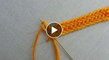 Plaited Braid Stitch video tutorial |basic hand embroidery tutorial
