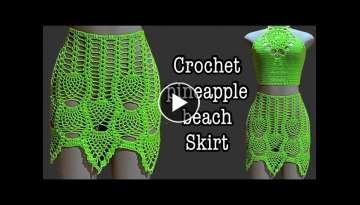 Crochet pineapple detailed skirt